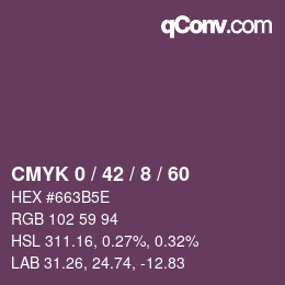 カラーコード: CMYK 0 / 42 / 8 / 60 | qconv.com