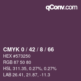 カラーコード: CMYK 0 / 42 / 8 / 66 | qconv.com