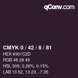颜色代码: CMYK 0 / 42 / 8 / 81 | qconv.com