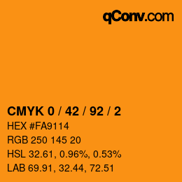 Color code: CMYK 0 / 42 / 92 / 2 | qconv.com