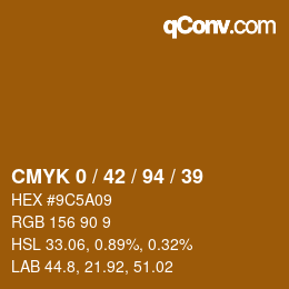 Color code: CMYK 0 / 42 / 94 / 39 | qconv.com
