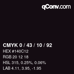 Color code: CMYK 0 / 43 / 10 / 92 | qconv.com