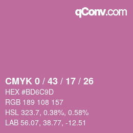 Código de color: CMYK 0 / 43 / 17 / 26 | qconv.com