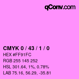 カラーコード: CMYK 0 / 43 / 1 / 0 | qconv.com
