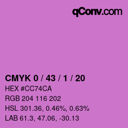 Color code: CMYK 0 / 43 / 1 / 20 | qconv.com