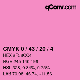 Color code: CMYK 0 / 43 / 20 / 4 | qconv.com