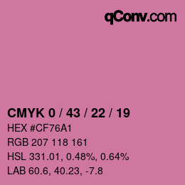 Color code: CMYK 0 / 43 / 22 / 19 | qconv.com