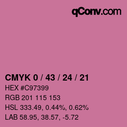 Color code: CMYK 0 / 43 / 24 / 21 | qconv.com