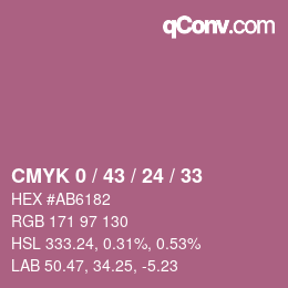 Código de color: CMYK 0 / 43 / 24 / 33 | qconv.com