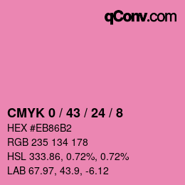 颜色代码: CMYK 0 / 43 / 24 / 8 | qconv.com