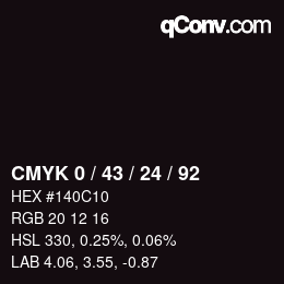 Color code: CMYK 0 / 43 / 24 / 92 | qconv.com