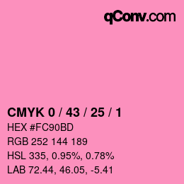 Código de color: CMYK 0 / 43 / 25 / 1 | qconv.com