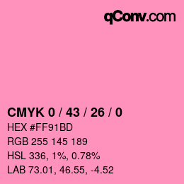 カラーコード: CMYK 0 / 43 / 26 / 0 | qconv.com