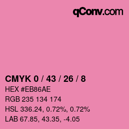 颜色代码: CMYK 0 / 43 / 26 / 8 | qconv.com