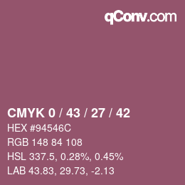 Código de color: CMYK 0 / 43 / 27 / 42 | qconv.com