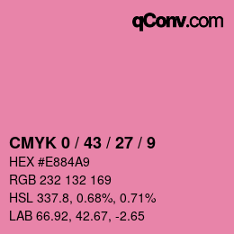 Código de color: CMYK 0 / 43 / 27 / 9 | qconv.com