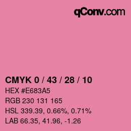 Código de color: CMYK 0 / 43 / 28 / 10 | qconv.com