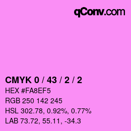 カラーコード: CMYK 0 / 43 / 2 / 2 | qconv.com