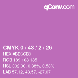 Color code: CMYK 0 / 43 / 2 / 26 | qconv.com