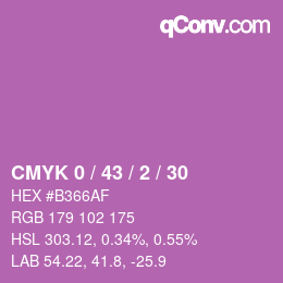 Color code: CMYK 0 / 43 / 2 / 30 | qconv.com