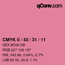 Color code: CMYK 0 / 43 / 31 / 11 | qconv.com