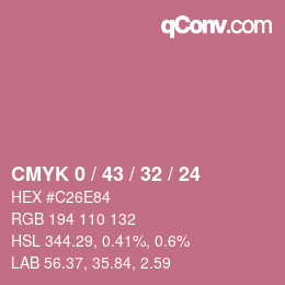 颜色代码: CMYK 0 / 43 / 32 / 24 | qconv.com