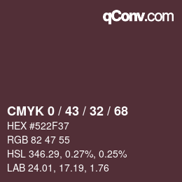 Color code: CMYK 0 / 43 / 32 / 68 | qconv.com