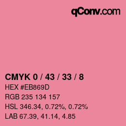 Color code: CMYK 0 / 43 / 33 / 8 | qconv.com