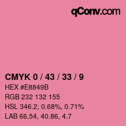 Color code: CMYK 0 / 43 / 33 / 9 | qconv.com