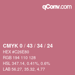 Código de color: CMYK 0 / 43 / 34 / 24 | qconv.com