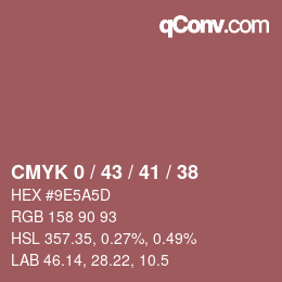 颜色代码: CMYK 0 / 43 / 41 / 38 | qconv.com