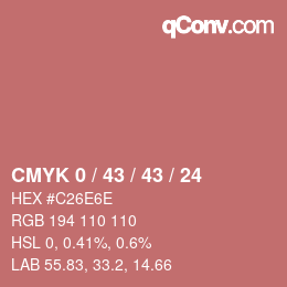 颜色代码: CMYK 0 / 43 / 43 / 24 | qconv.com