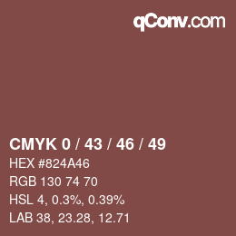 Color code: CMYK 0 / 43 / 46 / 49 | qconv.com