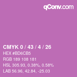 Color code: CMYK 0 / 43 / 4 / 26 | qconv.com