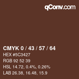 Color code: CMYK 0 / 43 / 57 / 64 | qconv.com