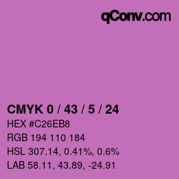 Color code: CMYK 0 / 43 / 5 / 24 | qconv.com