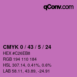 Color code: CMYK 0 / 43 / 5 / 24 | qconv.com