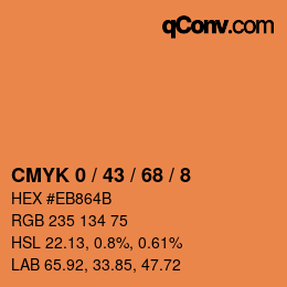 Color code: CMYK 0 / 43 / 68 / 8 | qconv.com