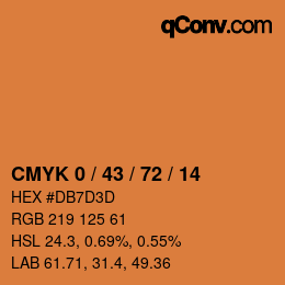 Code couleur: CMYK 0 / 43 / 72 / 14 | qconv.com