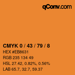 Color code: CMYK 0 / 43 / 79 / 8 | qconv.com