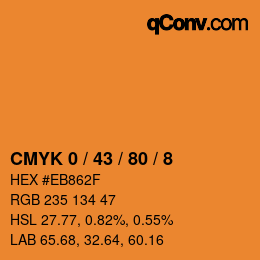 Color code: CMYK 0 / 43 / 80 / 8 | qconv.com