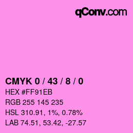 カラーコード: CMYK 0 / 43 / 8 / 0 | qconv.com