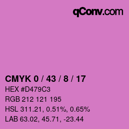 Color code: CMYK 0 / 43 / 8 / 17 | qconv.com