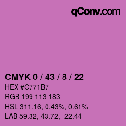 Color code: CMYK 0 / 43 / 8 / 22 | qconv.com