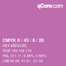 Color code: CMYK 0 / 43 / 8 / 26 | qconv.com