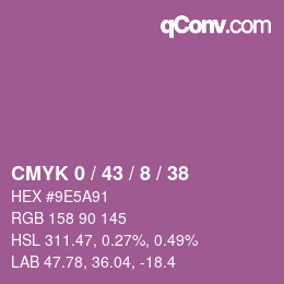 Color code: CMYK 0 / 43 / 8 / 38 | qconv.com