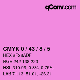 Color code: CMYK 0 / 43 / 8 / 5 | qconv.com
