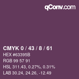 Farbcode: CMYK 0 / 43 / 8 / 61 | qconv.com