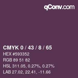 Color code: CMYK 0 / 43 / 8 / 65 | qconv.com