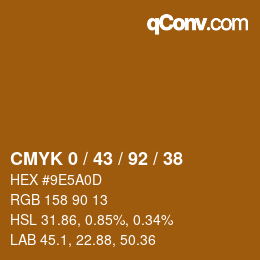 Color code: CMYK 0 / 43 / 92 / 38 | qconv.com